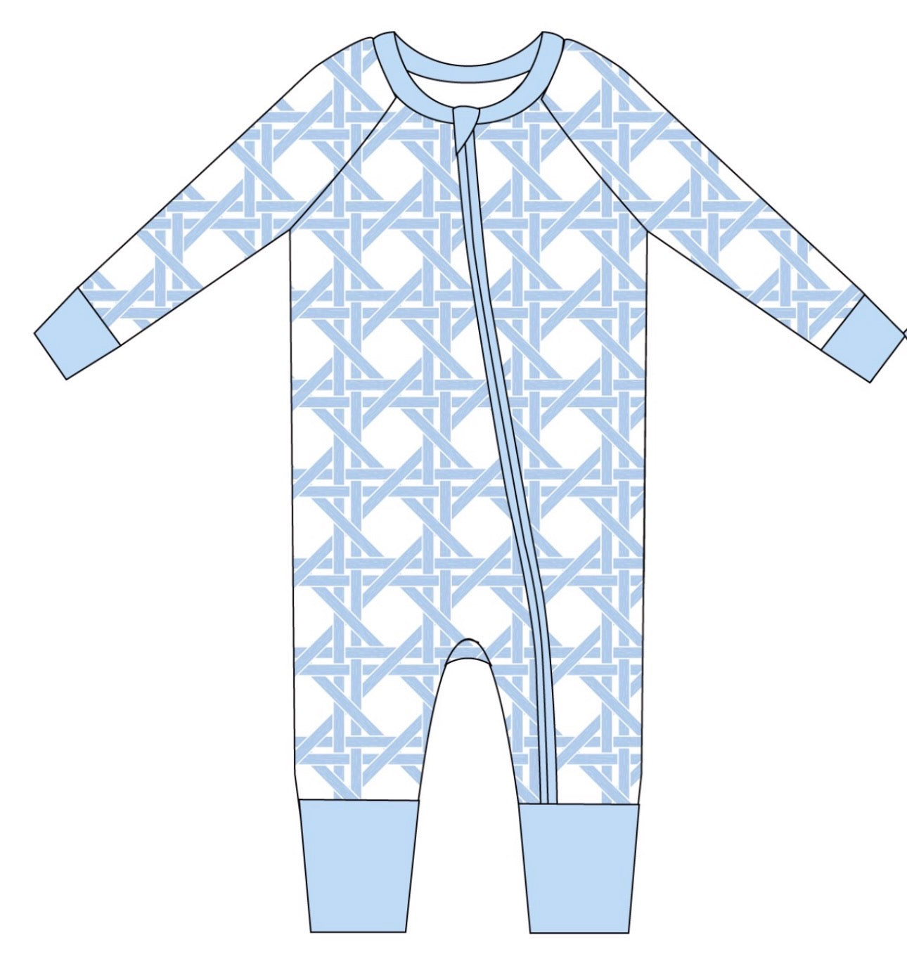 Blue Trellis Zip Jam